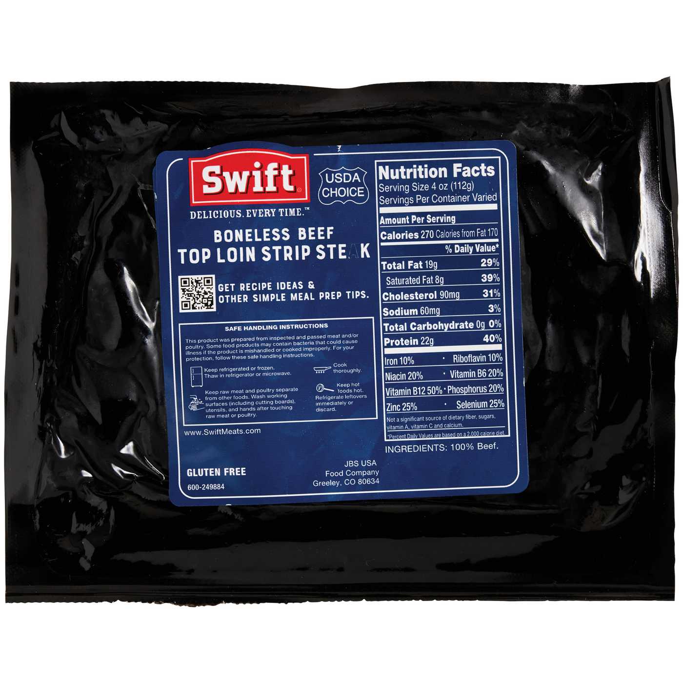 Swift Beef Boneless New York Strip Steak, Thick Cut - USDA Choice; image 2 of 2