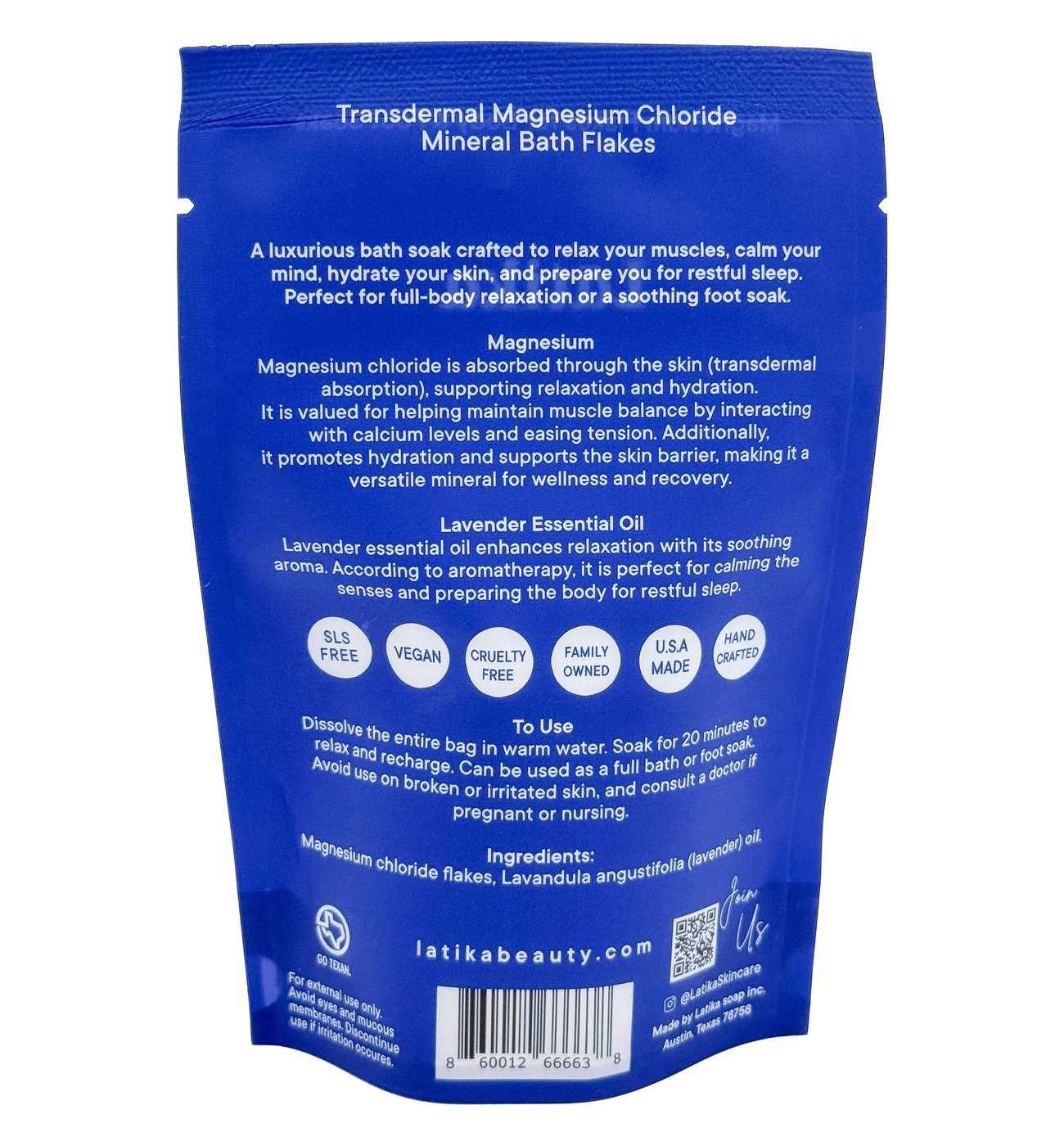 Latika Body Essentials Magnesium Bath Soak; image 2 of 2