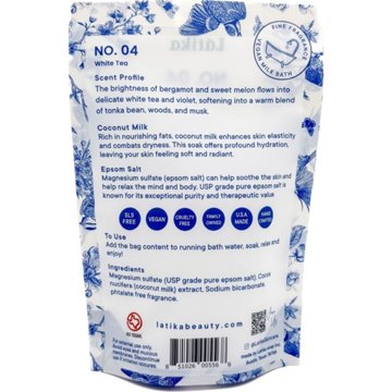Latika Body Essentials Bath Soak - White Tea, 4 oz