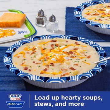 Dixie Ultra Compostable 34 oz Paper Bowls, 34 ct