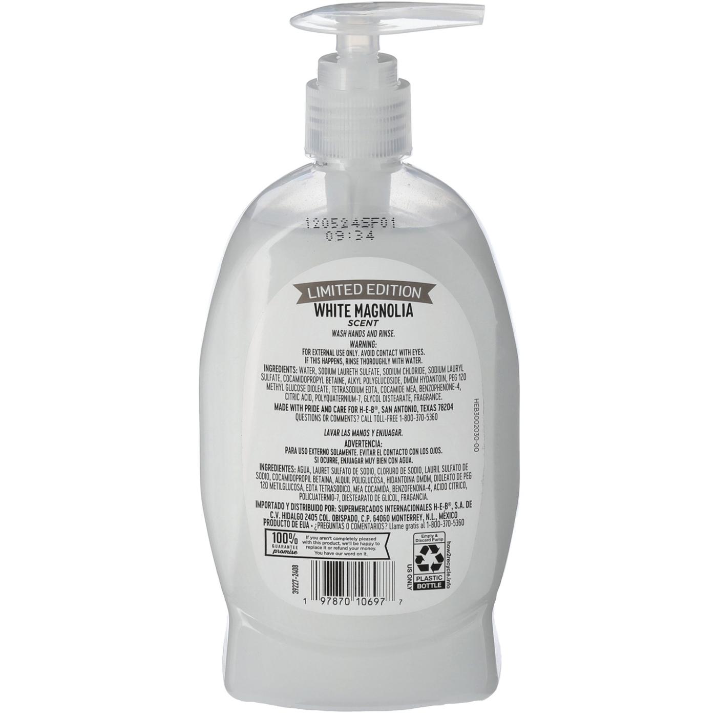 H-E-B Limited Edition Liquid Hand Soap - White Magnolia Scent; image 2 of 2