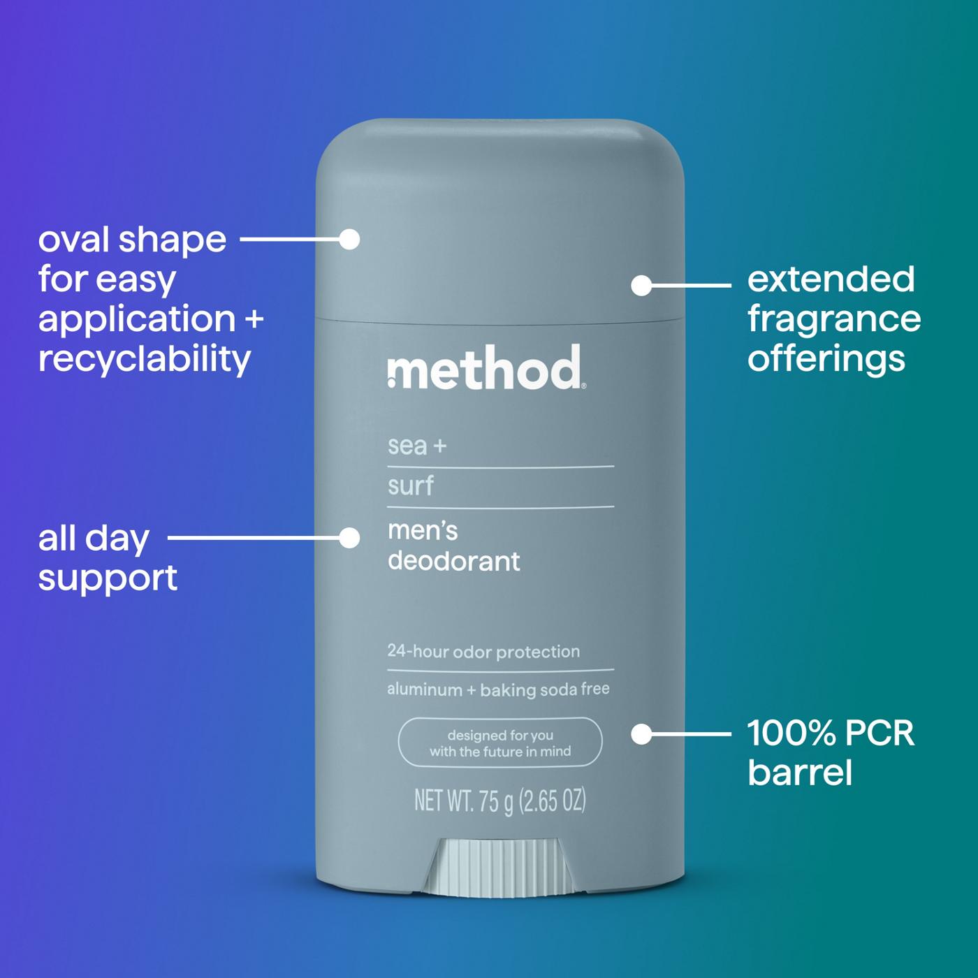 method Men's Aluminum Free Deodorant - Sea + Surf; image 2 of 4