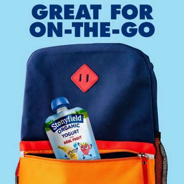 Stonyfield Organic Low Fat Yogurt Pouches - Strawberry Banana