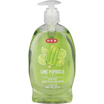 H-E-B Liquid Hand Soap - Lime Popsicle, 11.25 oz