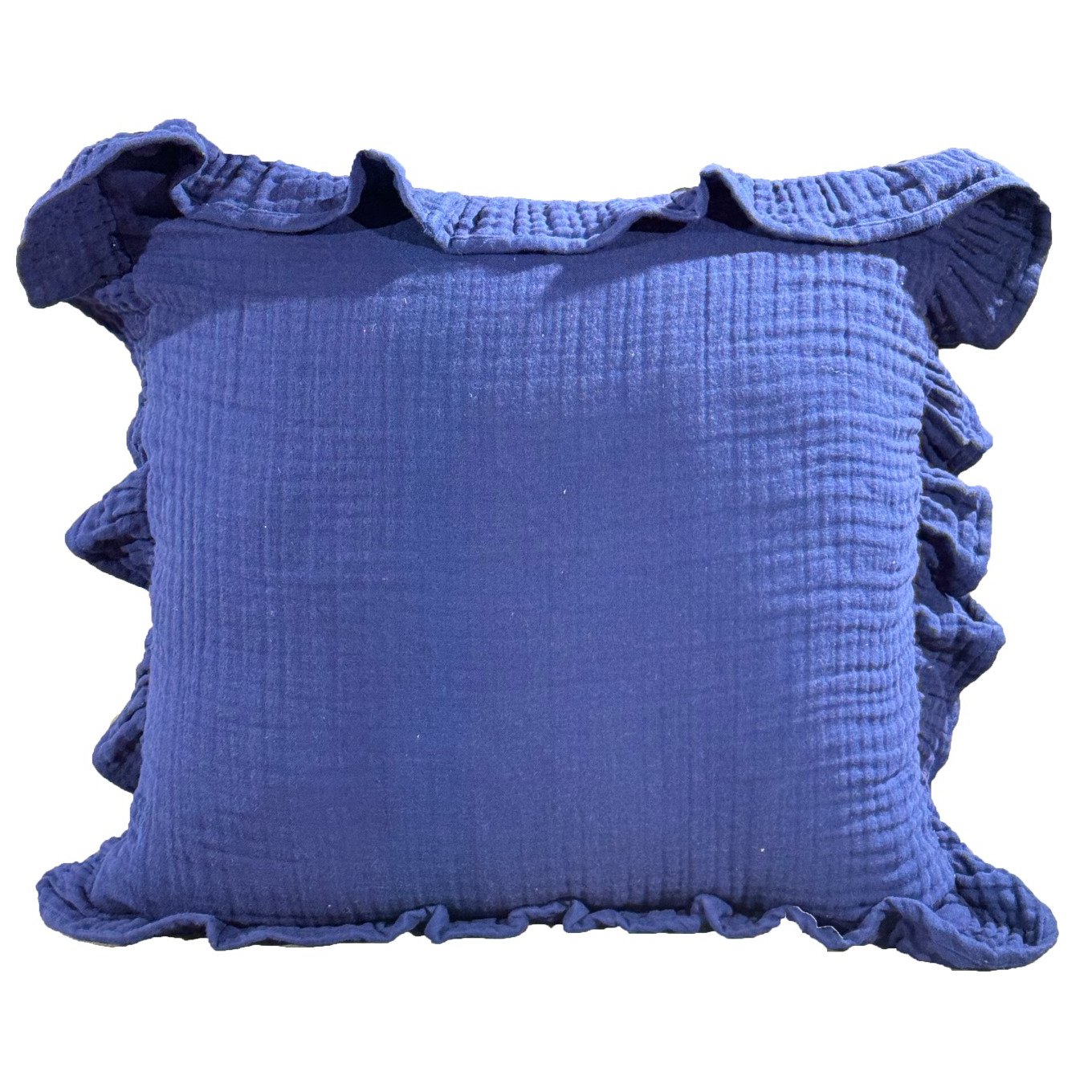 Happy Hour Blue Hand Hooked Wool Throw/Decorative Pillow