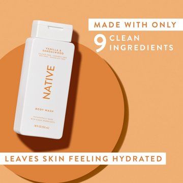 Native Bodywash - Vanilla & Sandalwood, Sulfate Free