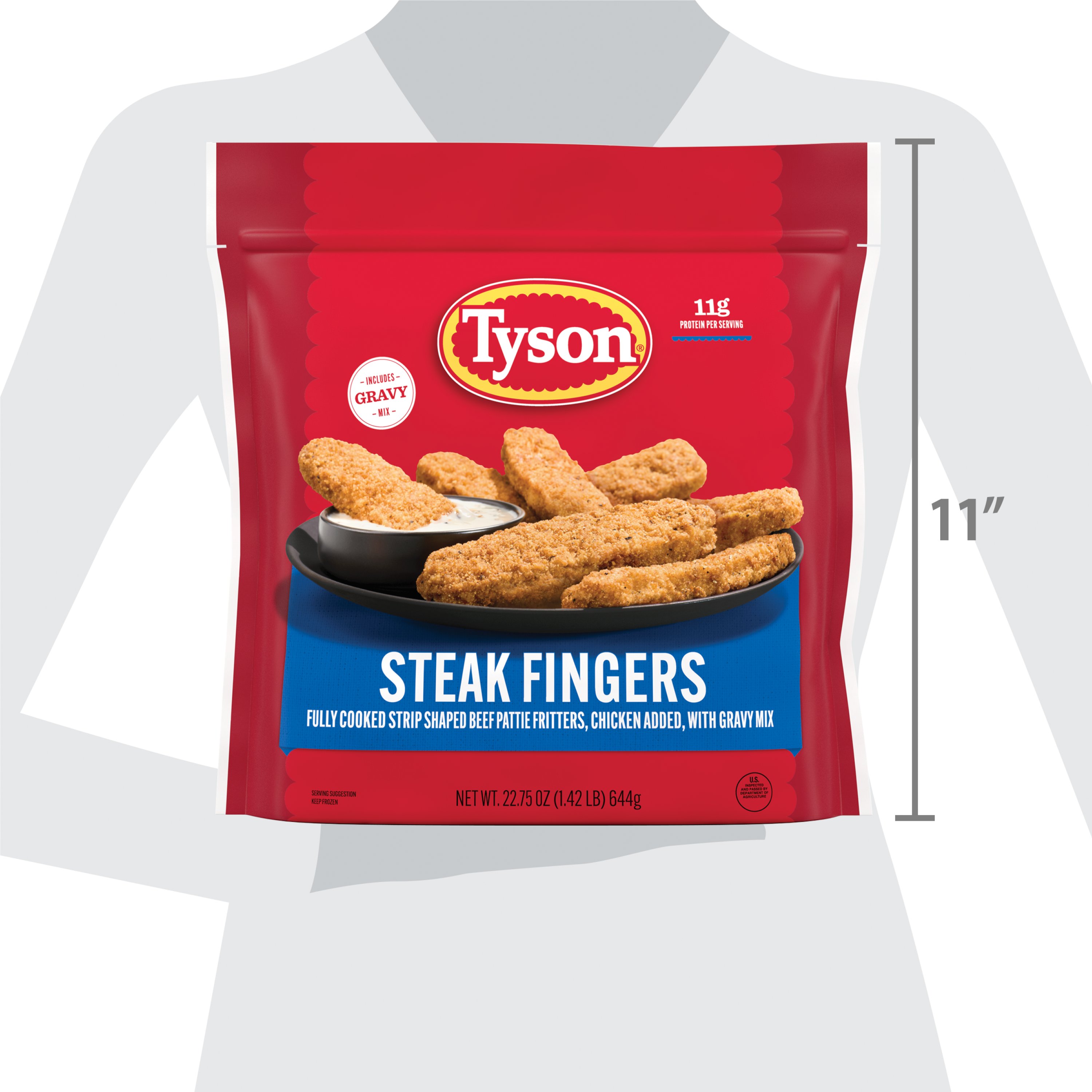 Tyson Frozen Steak Fingers with Gravy Mix - Shop Beef & veal at H-E-B