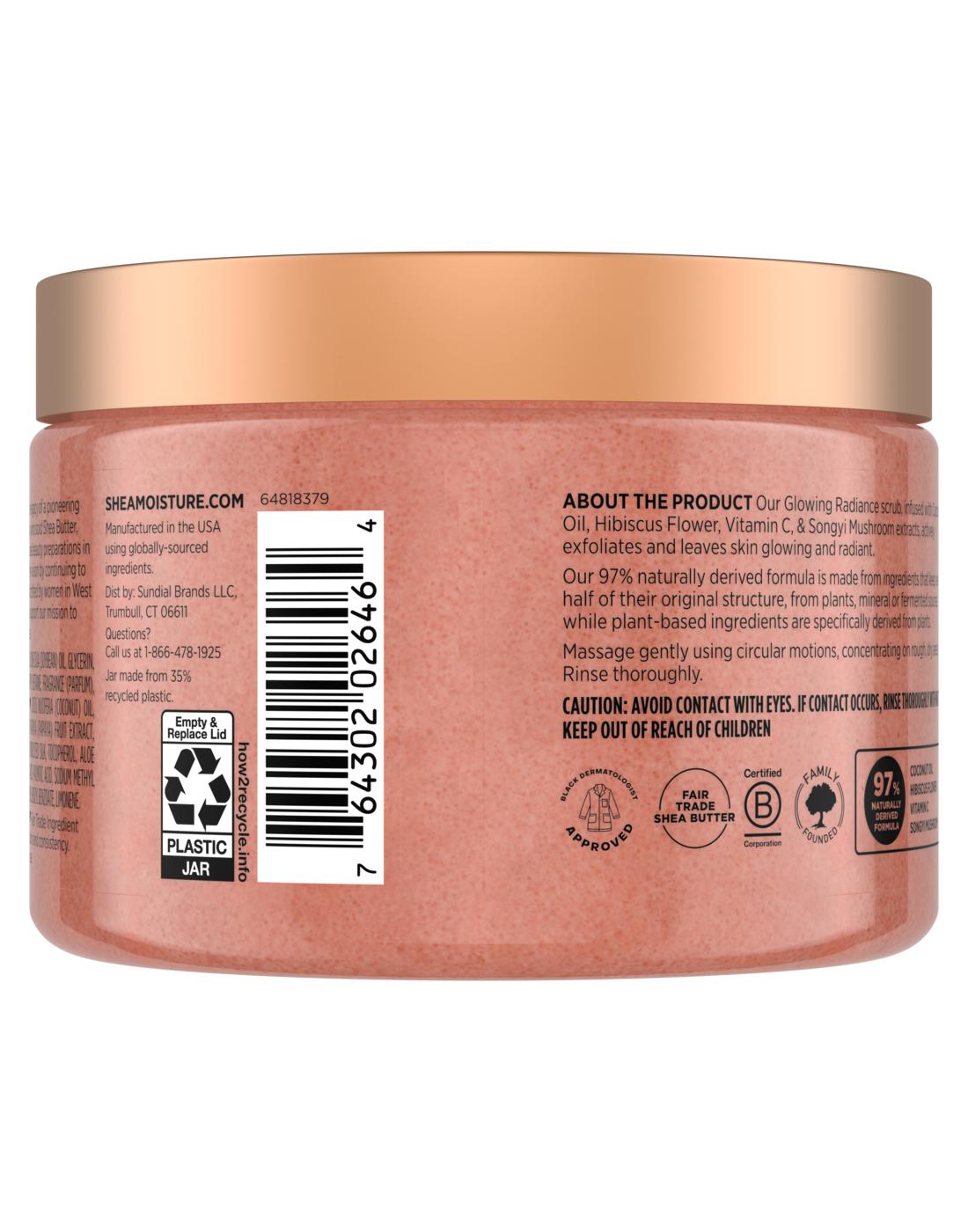 SheaMoisture Coconut & Hibiscus Glow On Sugar Scrub; image 3 of 4