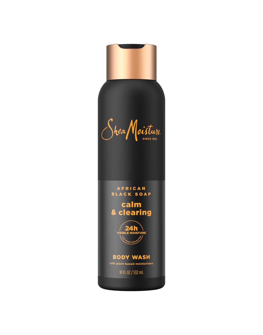 Shea Moisture African Black Soap Calm & Clearing Body Wash; image 1 of 6