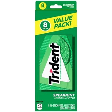 Trident Spearmint Sugar Free Gum, 8 pk