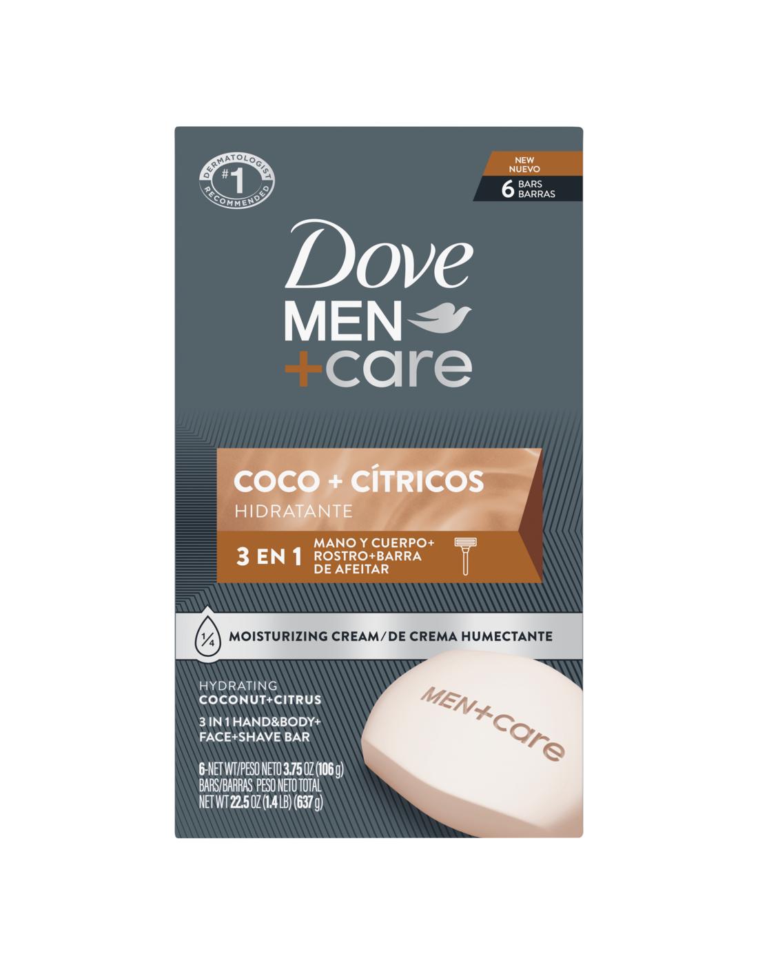 Dove Men+Care Hydrating 3-in1 Bar Soap - Coco & Citrus; image 1 of 5