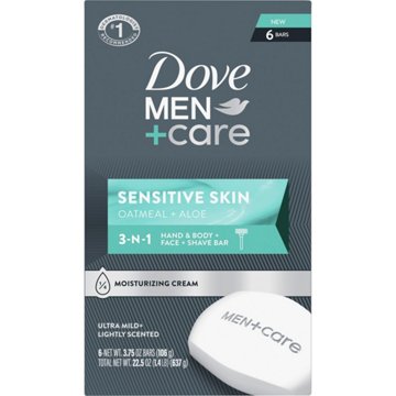 Dove Men+Care Senstive Skin 3-in-1 Bar Soap - Oatmeal & Aloe
