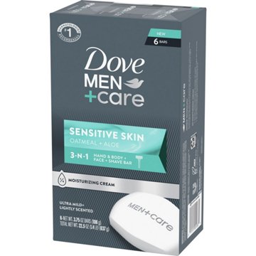 Dove Men+Care Senstive Skin 3-in-1 Bar Soap - Oatmeal & Aloe