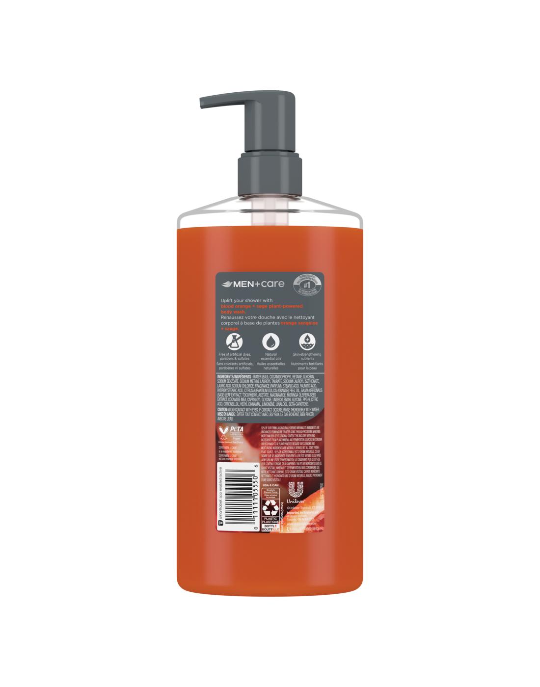 Dove Men+Care Plant-Based Moisturizing Face & Body Wash - Blood Orange & Sage; image 5 of 6