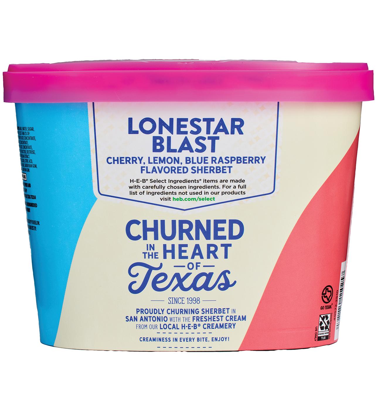 H-E-B Creamy Creations Lonestar Blast Sherbet; image 3 of 4