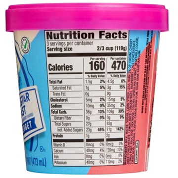 H-E-B Creamy Creations Lonestar Blast Sherbet, 1 pt