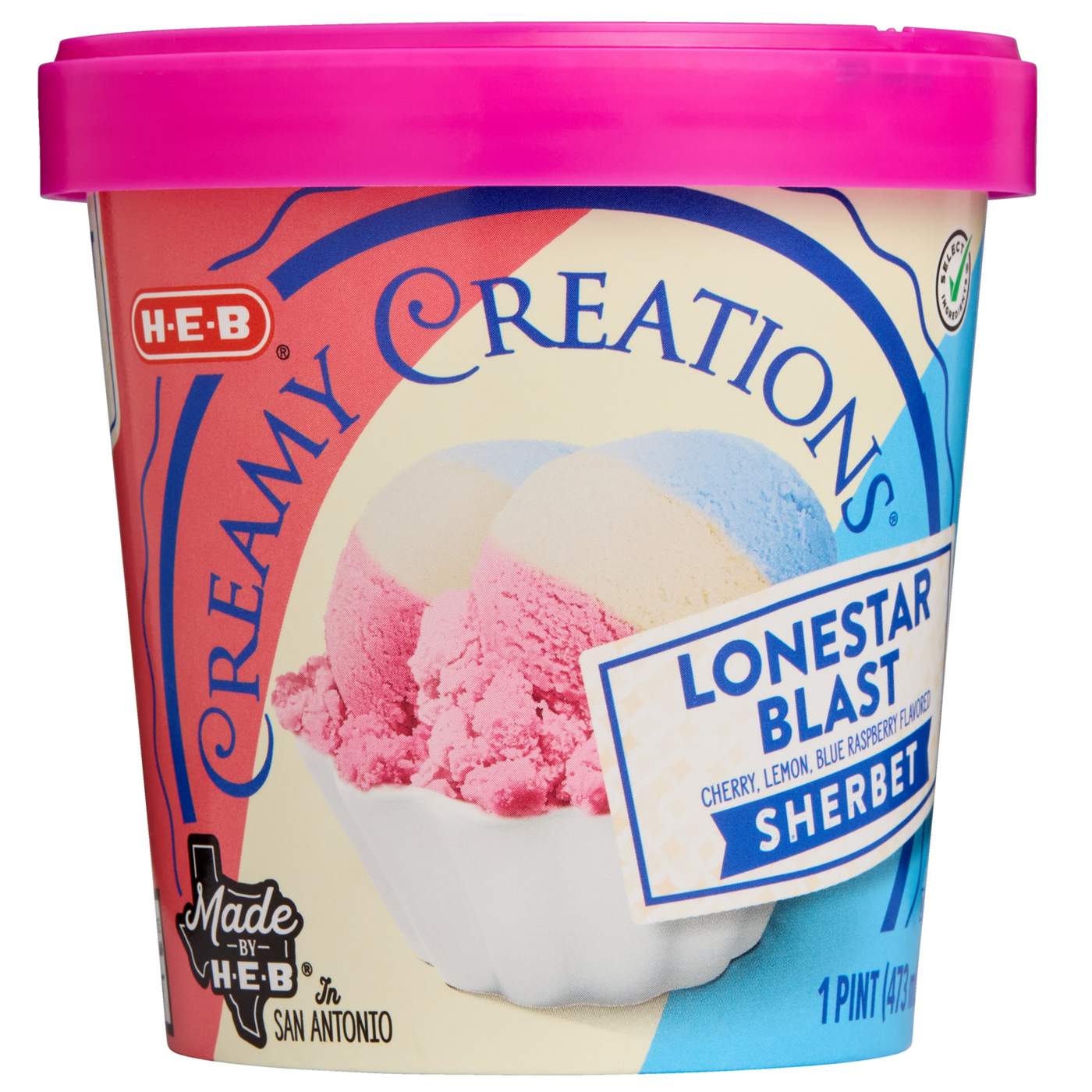 H-E-B Creamy Creations Lonestar Blast Sherbet; image 3 of 3