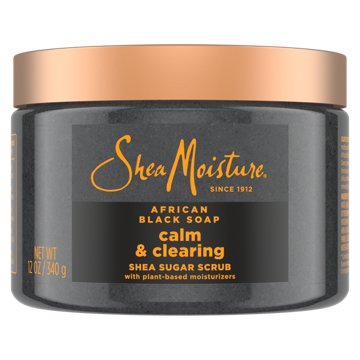 SheaMoisture African Black Soap Calm & Clearing Sugar Scrub, 12 oz