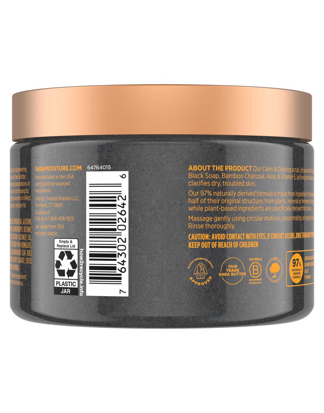 SheaMoisture African Black Soap Calm & Clearing Sugar Scrub; image 4 of 4