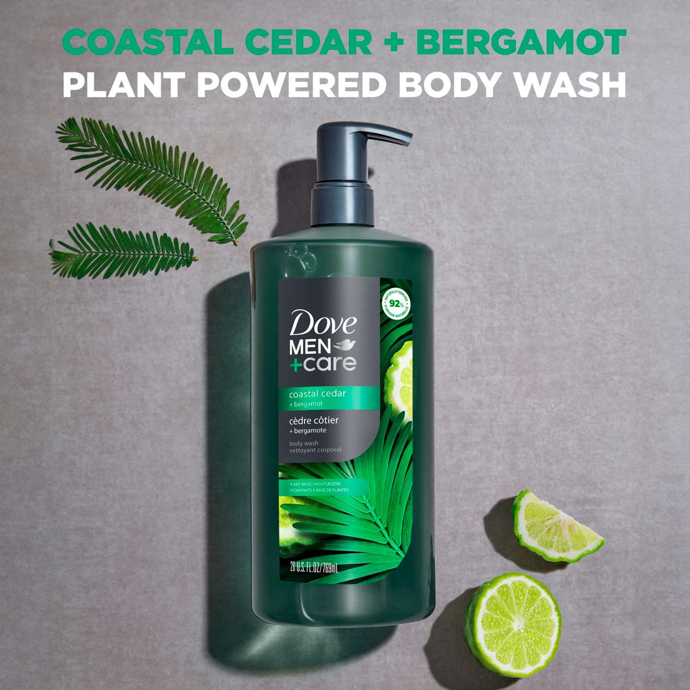 Dove Men+Care Plant-Based Moisturizing Body Wash - Coastal Cedar & Bergamot; image 2 of 3