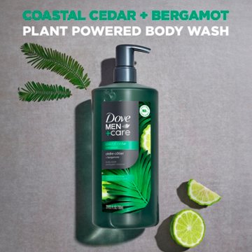 Dove Men+Care Plant-Based Moisturizing Body Wash - Coastal Cedar & Bergamot