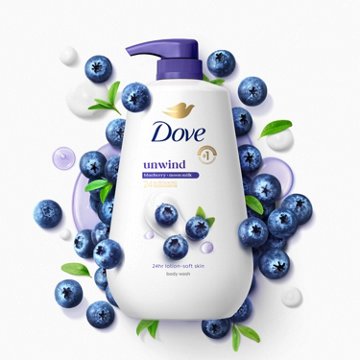 Dove Unwinding Body Wash - Blueberry & Moon Milk
