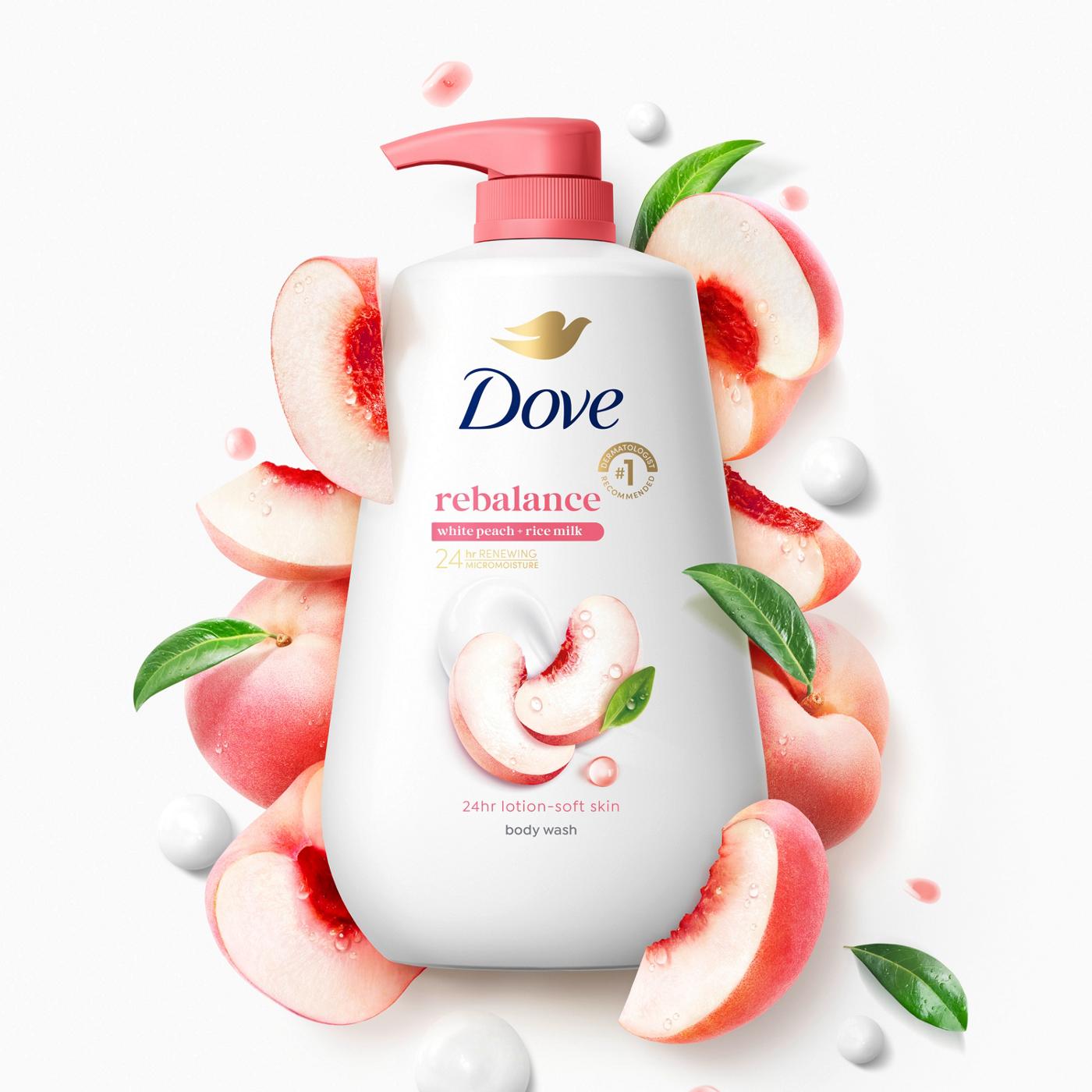 Dove Rebalancing Body Wash - White Peach & Rice Milk; image 3 of 4