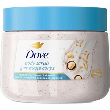 Dove Body Scrub - Crushed Macadamia & Rice Milk, 15 oz