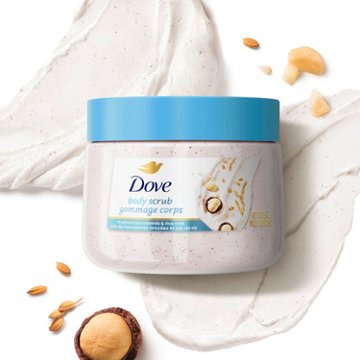 Dove Body Scrub - Crushed Macadamia & Rice Milk