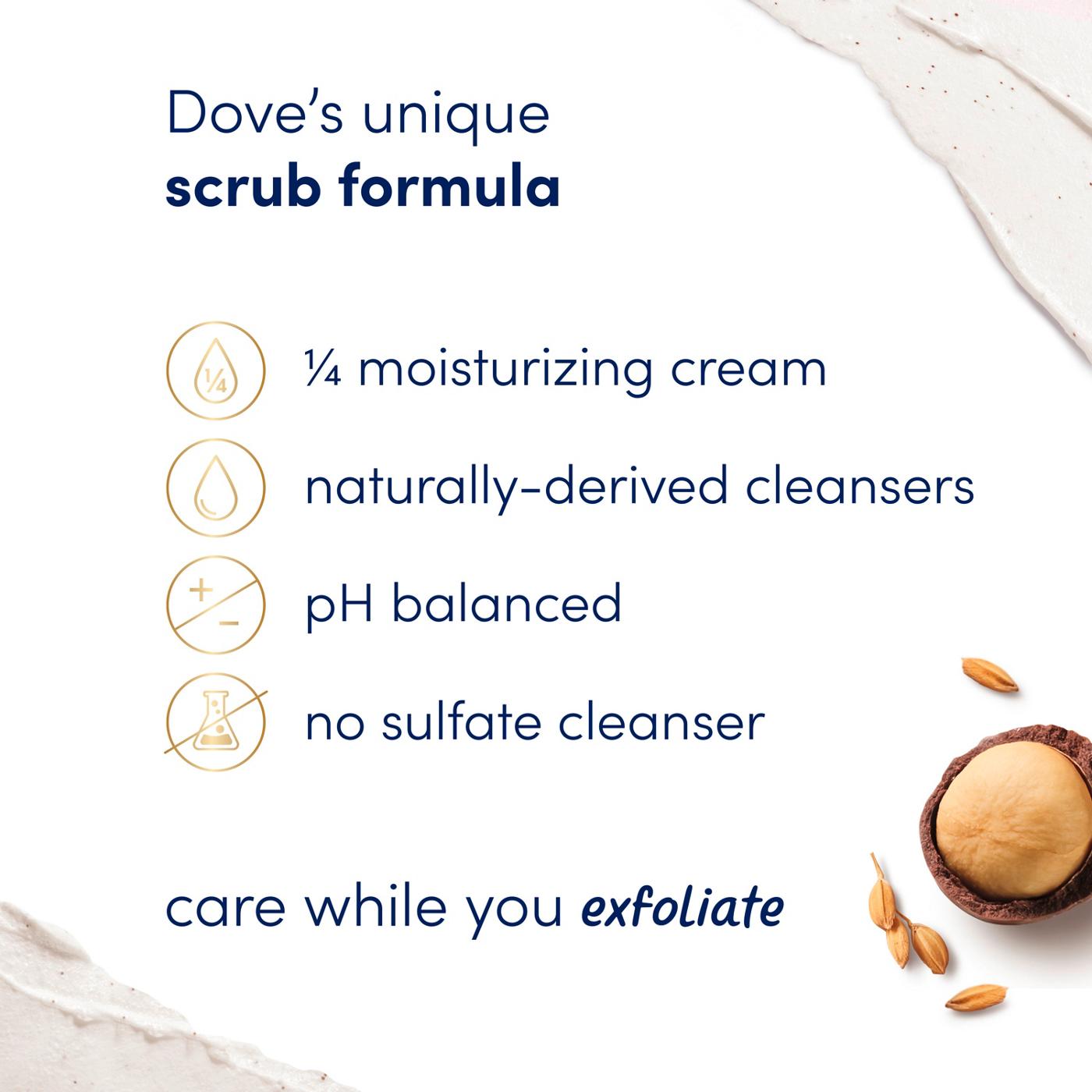 Dove Body Scrub - Crushed Macadamia & Rice Milk; image 3 of 3