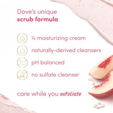 Dove Body Scrub - White Peach & Crushed Rice