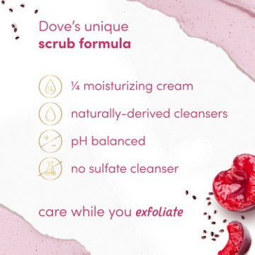 Dove Body Scrub - Crushed Cherries & Chia Milk