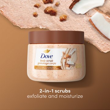 Dove Body Scrub - Brown Sugar & Coconut Butter, 15 oz
