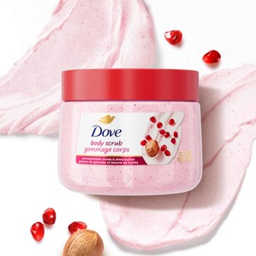 Dove Body Scrub - Pomegranate Seeds & Shea Butter, 15 oz