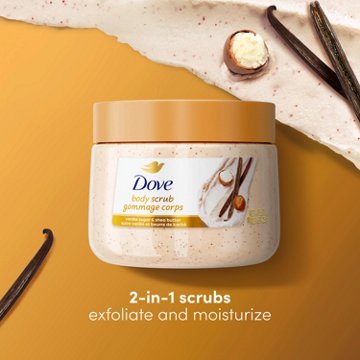 Dove Body Scrub - Vanilla Sugar & Shea Butter, 15 oz