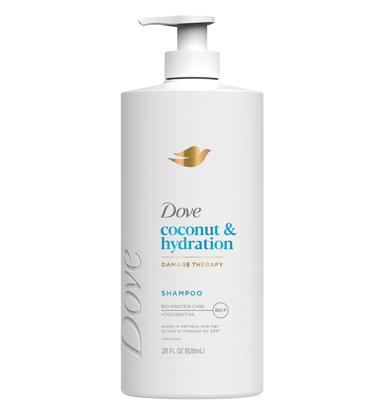 Dove Coconut & Hydration Damage Therapy Shampoo; image 1 of 2