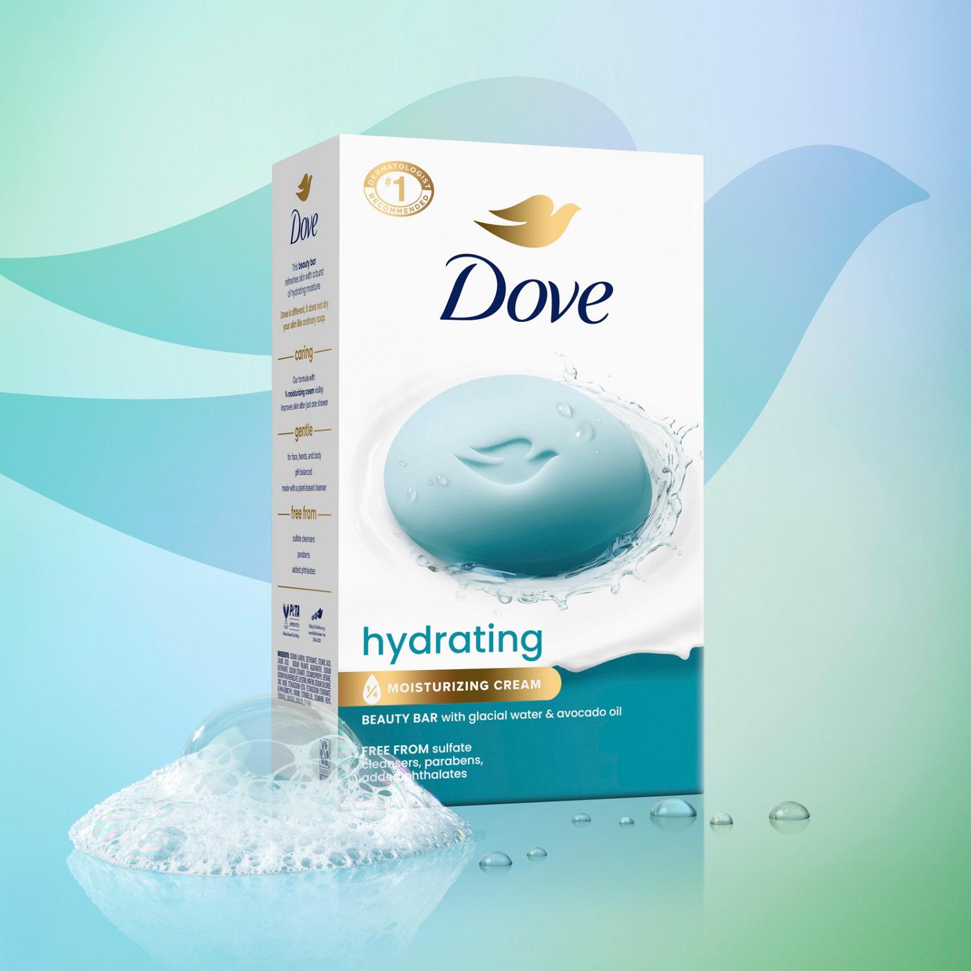 Dove Hydrating Beauty Bar Soap - Glacial Water & Avocado Oil; image 3 of 4