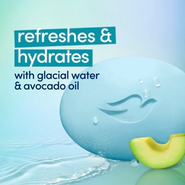 Dove Hydrating Beauty Bar Soap - Glacial Water & Avocado Oil
