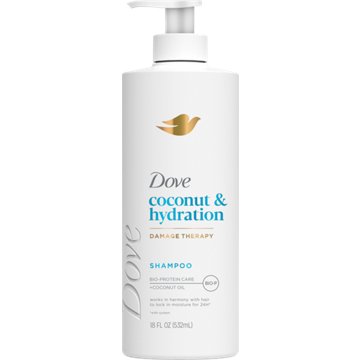 Dove Coconut & Hydration Damage Therapy Shampoo with Coconut Oil