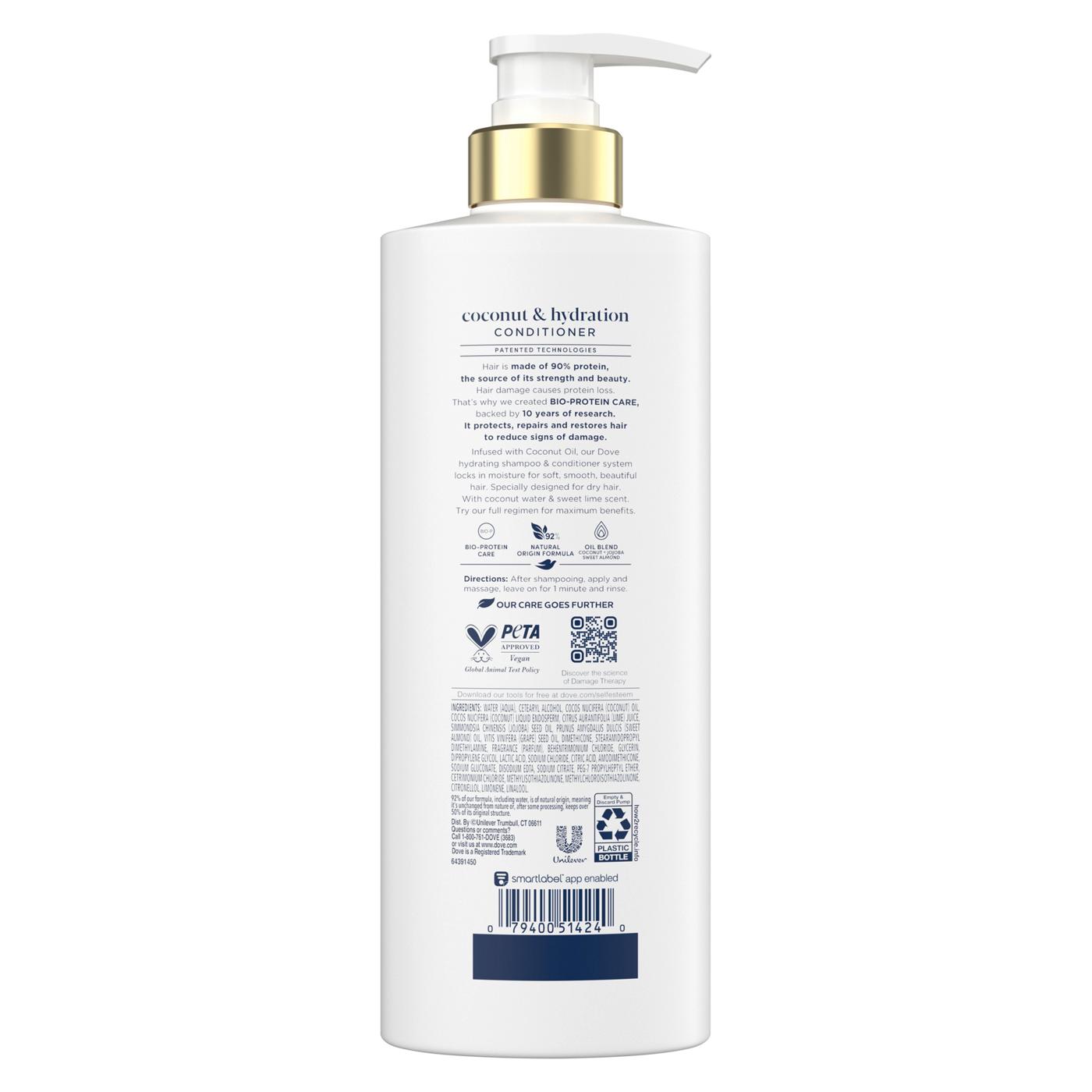 Dove Coconut & Hydration Damage Therapy Conditioner with Coconut Oil; image 2 of 2