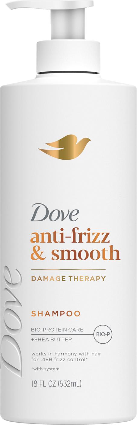 Dove Anti-Frizz & Smooth Damage Therapy Shampoo with Shea Butter; image 1 of 2