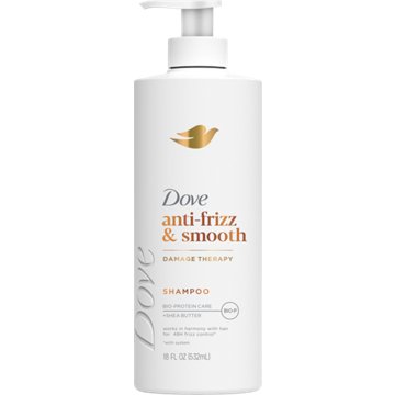 Dove Anti-Frizz & Smooth Damage Therapy Shampoo with Shea Butter