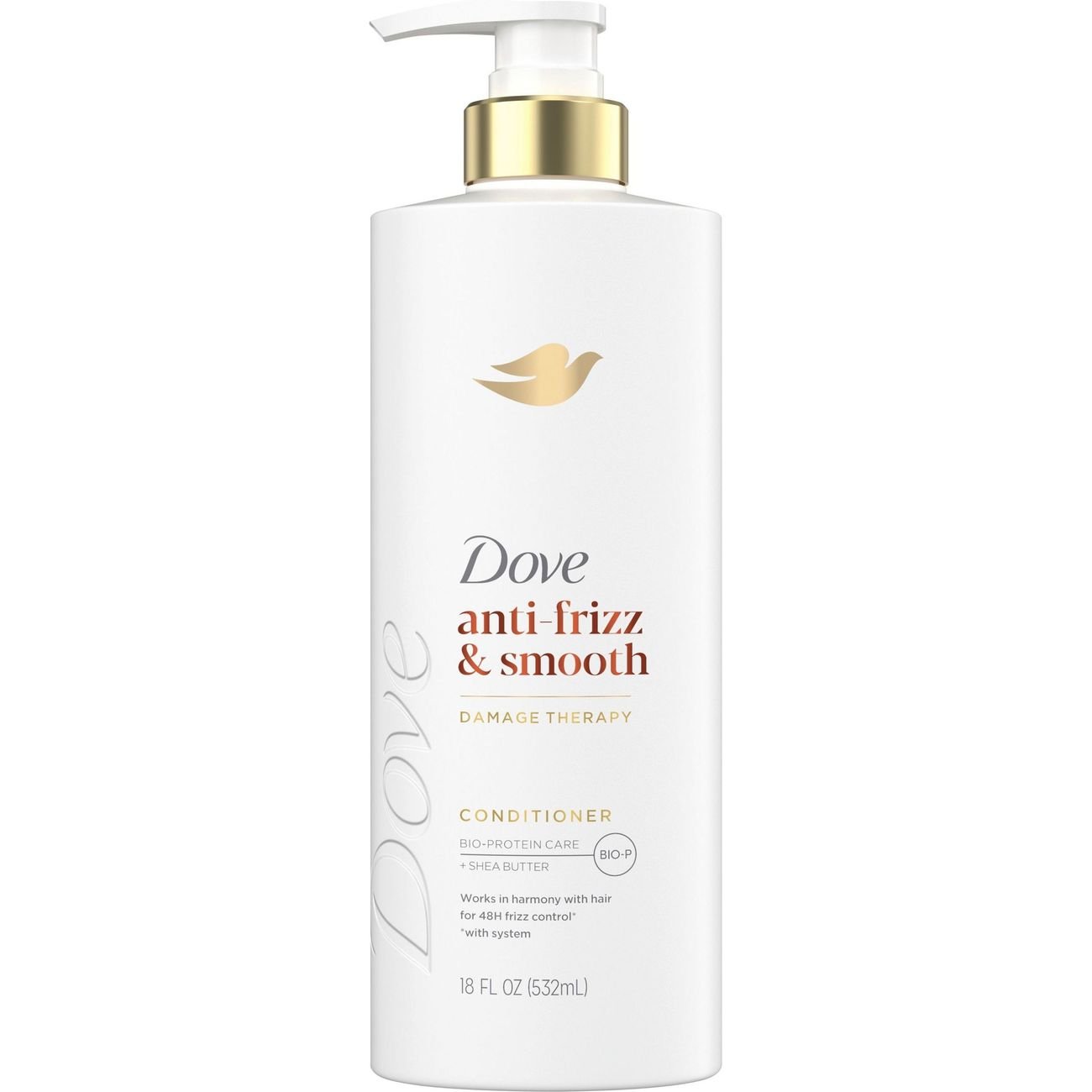 Dove Anti-Frizz & Smooth Damage Therapy Conditioner with Shea Butter ...