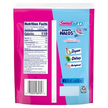 SweeTARTS Gummy Halos Candy, 11 oz