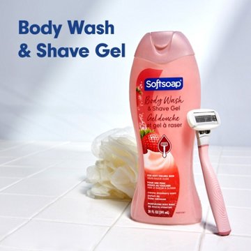 Softsoap 2-in-1 Body Wash & Shave Gel - Creamy Strawberry, 20 oz