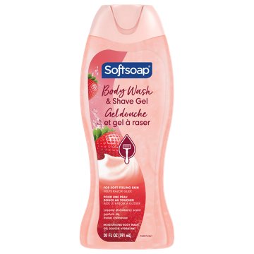 Softsoap 2-in-1 Body Wash & Shave Gel - Creamy Strawberry, 20 oz