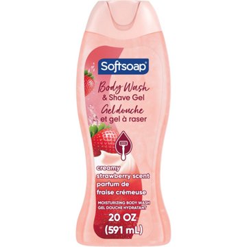 Softsoap 2-in-1 Body Wash & Shave Gel - Creamy Strawberry, 20 oz