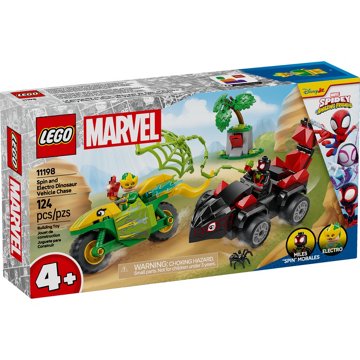 LEGO Marvel Spin & Electro Dinosaur Vehicle Chase Set, 124 pc