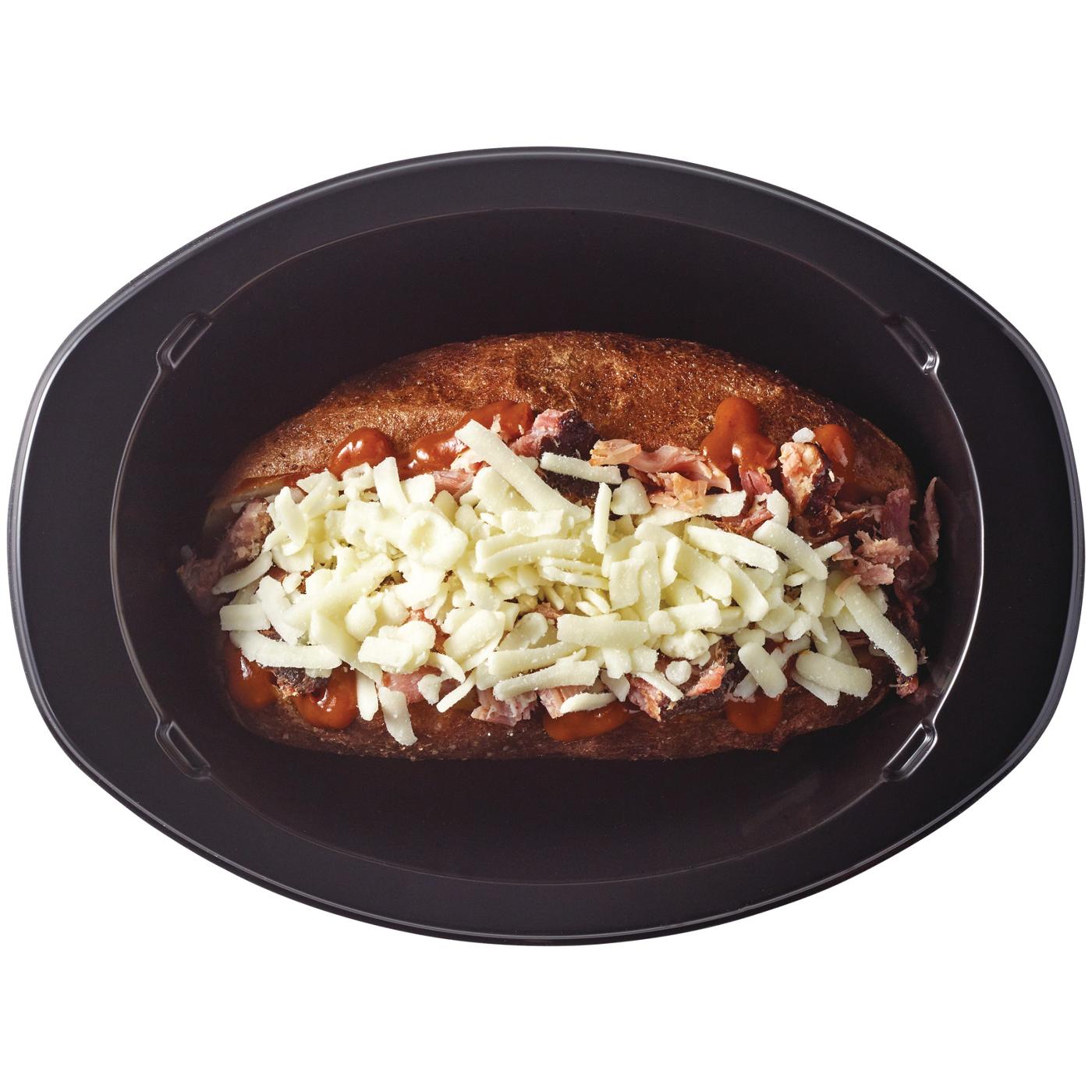 Meal Simple by H-E-B Pulled Pork & South Caroline-Style BBQ Sauce Loaded Baked Potato; image 1 of 4