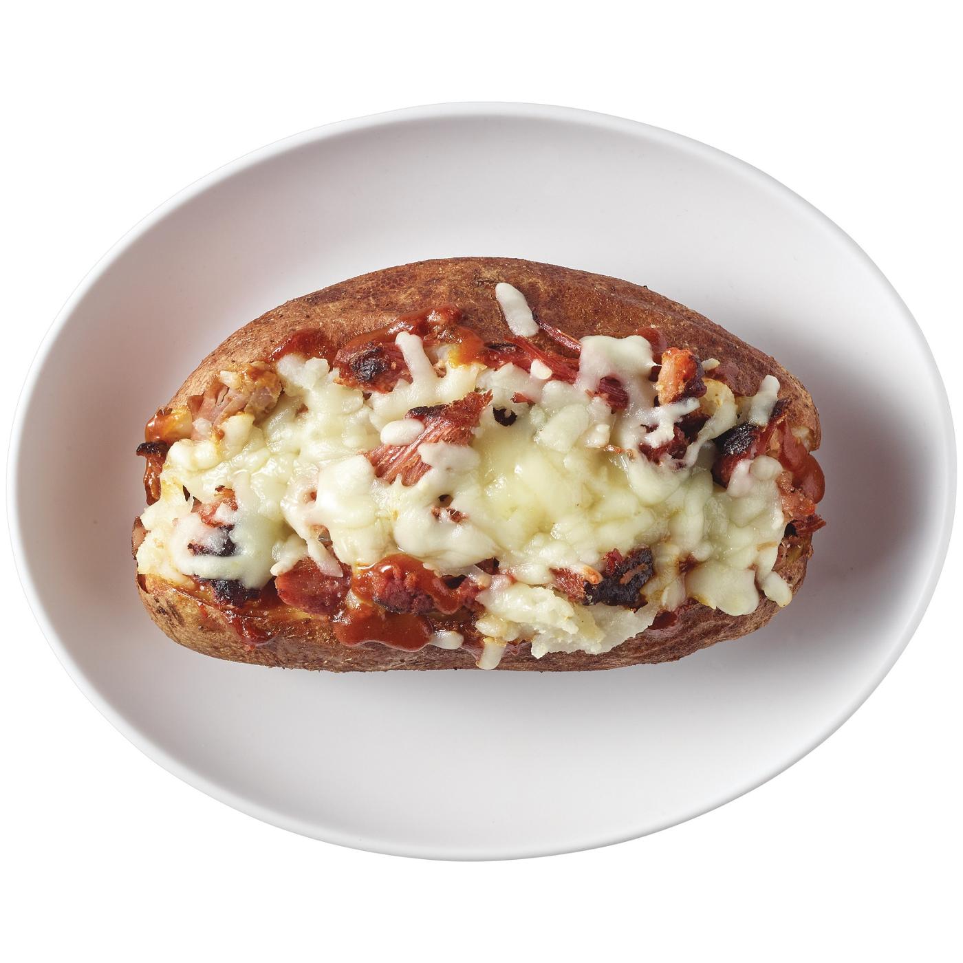 Meal Simple by H-E-B Pulled Pork & South Caroline-Style BBQ Sauce Loaded Baked Potato; image 2 of 4